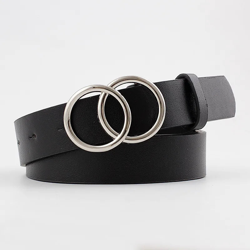 Double-Ring Leather Belt