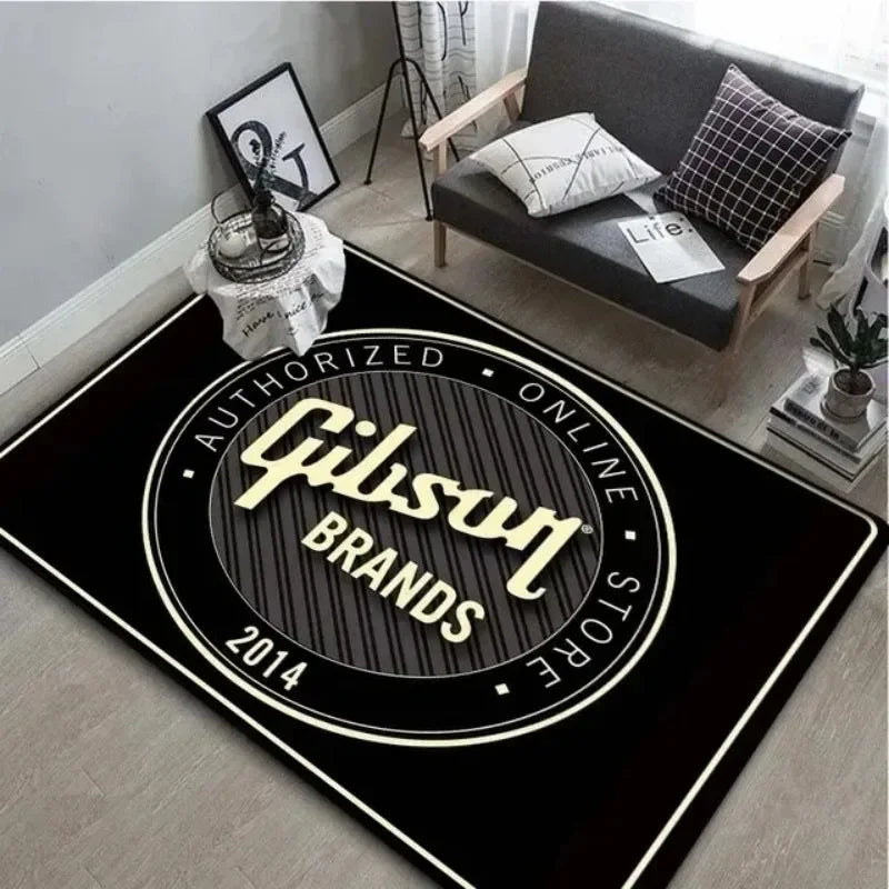 Fender Guitar Carpet for Living Room Decoration Large Area Comfortable Resistant To Dirt Non-slip Rug Flannel Bedroom Floor Mat