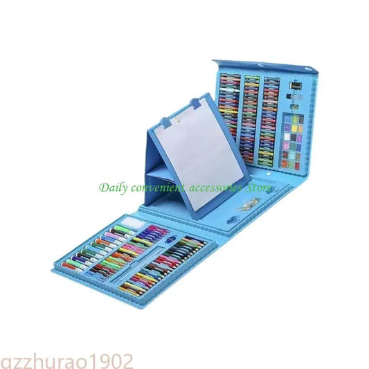 208PCS Portable Kids Art Set with Colored Pencil Art Marker Watercolor Pen Oil Pastels Crayons Drawing Paper Sharpener
