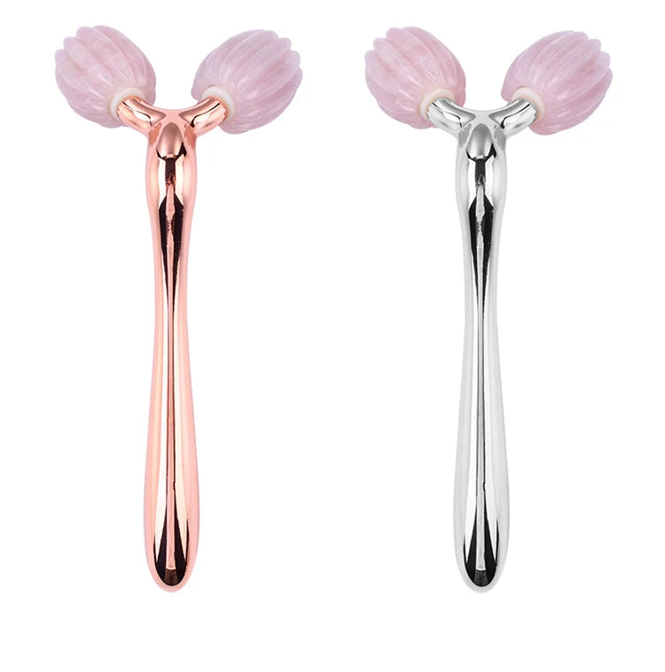 3D Rose Quartz Face Roller