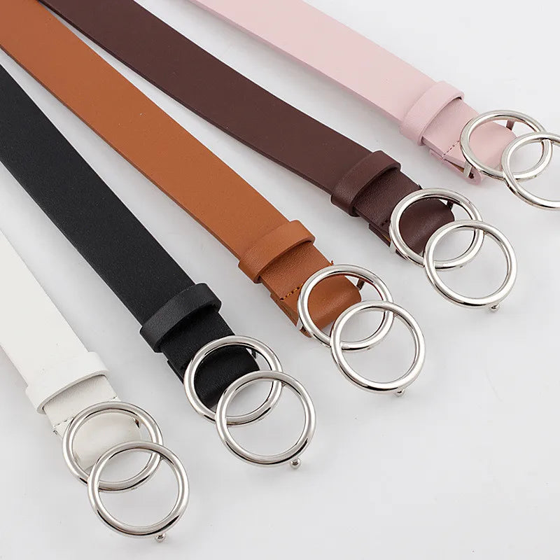 Double-Ring Leather Belt