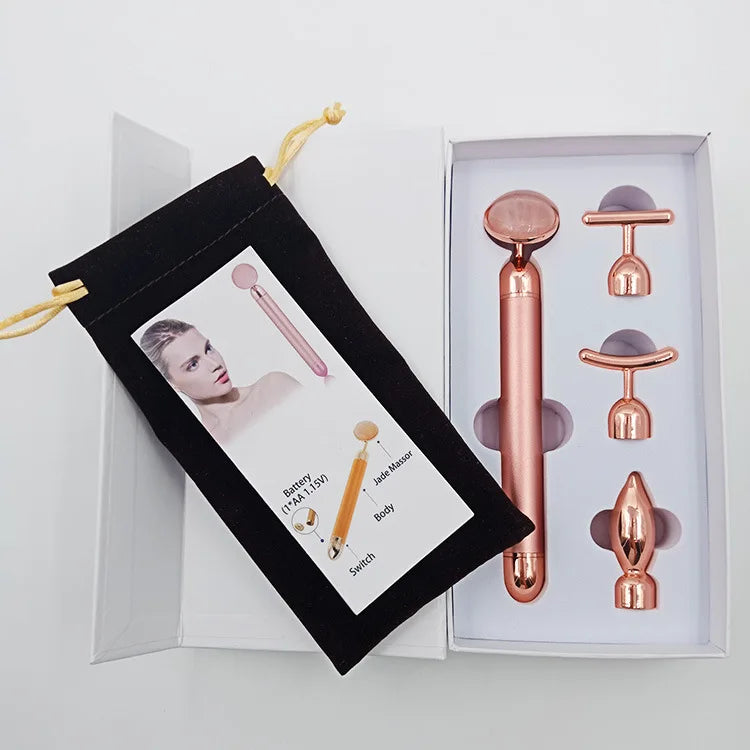 Rose Quartz V-Shaped Roller