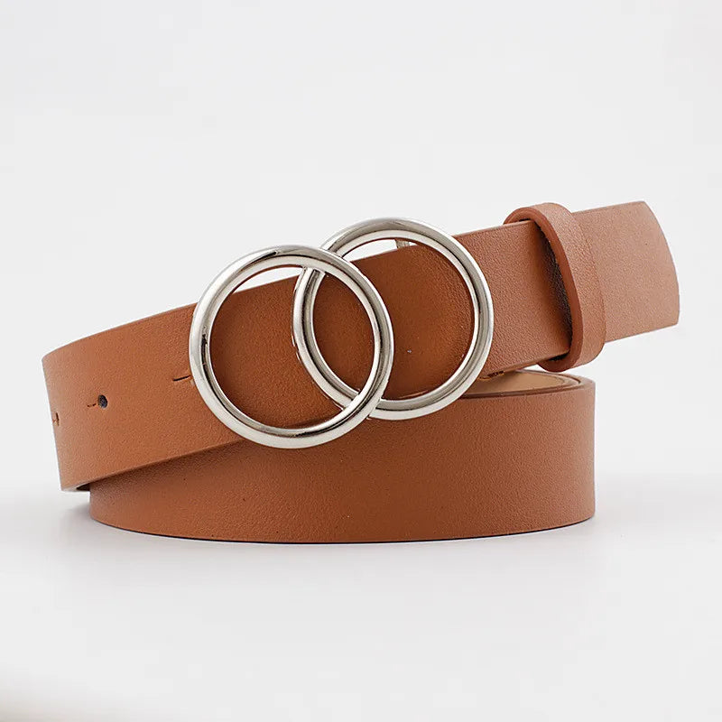 Double-Ring Leather Belt