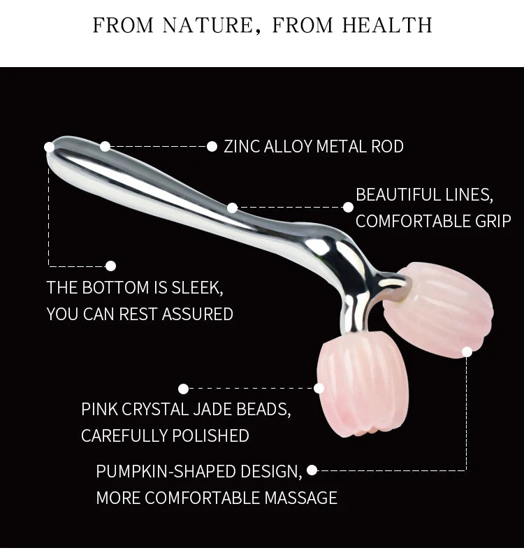 3D Rose Quartz Face Roller