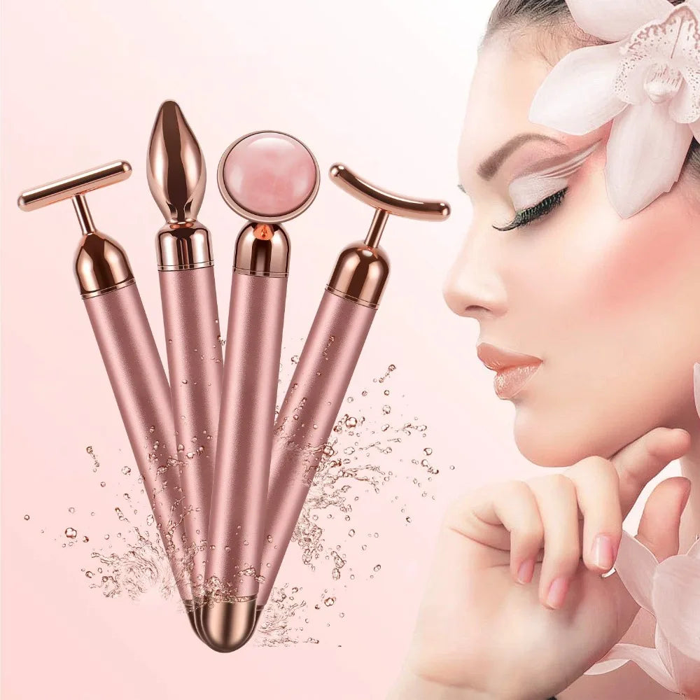 Rose Quartz V-Shaped Roller