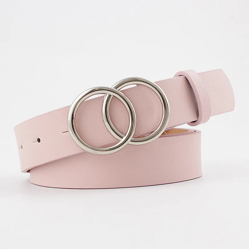 Double-Ring Leather Belt