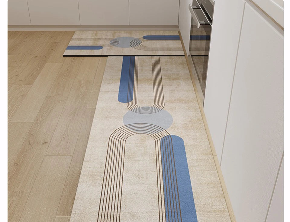 Carpet for Kitchen Floor Mat Pvc Waterproof Anti-slip Area Rug Home Decoration Long Foot Mats  Alfombra Cocina 주방 카펫 Ковер