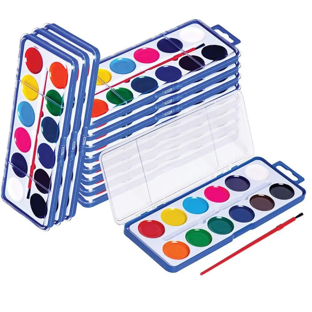 Watercolor Paint Set Washable Watercolor Paint Palette With Water Brush Pen for Party Favor Valentines Day Gifts