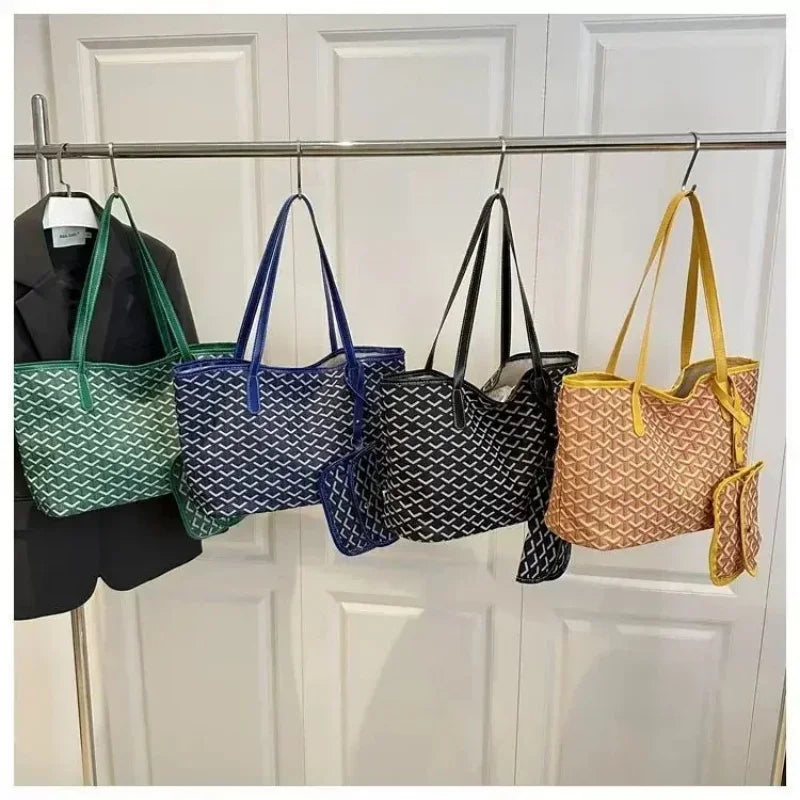 Minimal Leather Large Tote