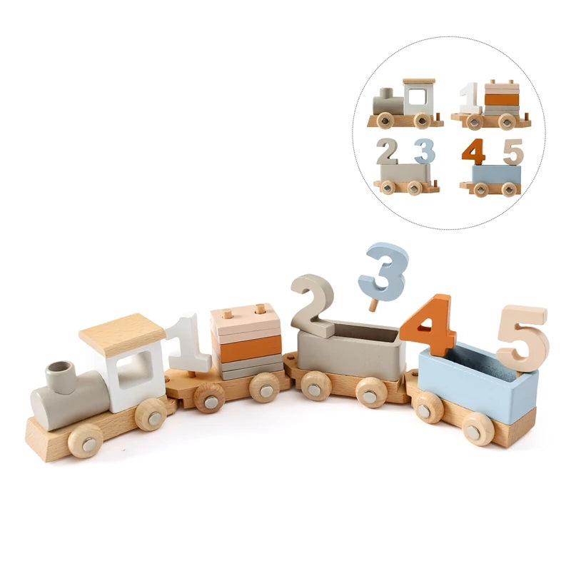 Wooden Number Train Montessori