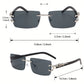 1/2 PCS Fashionable Trendy Frameless Rectangular Personalized Sunglasses For Daily Life