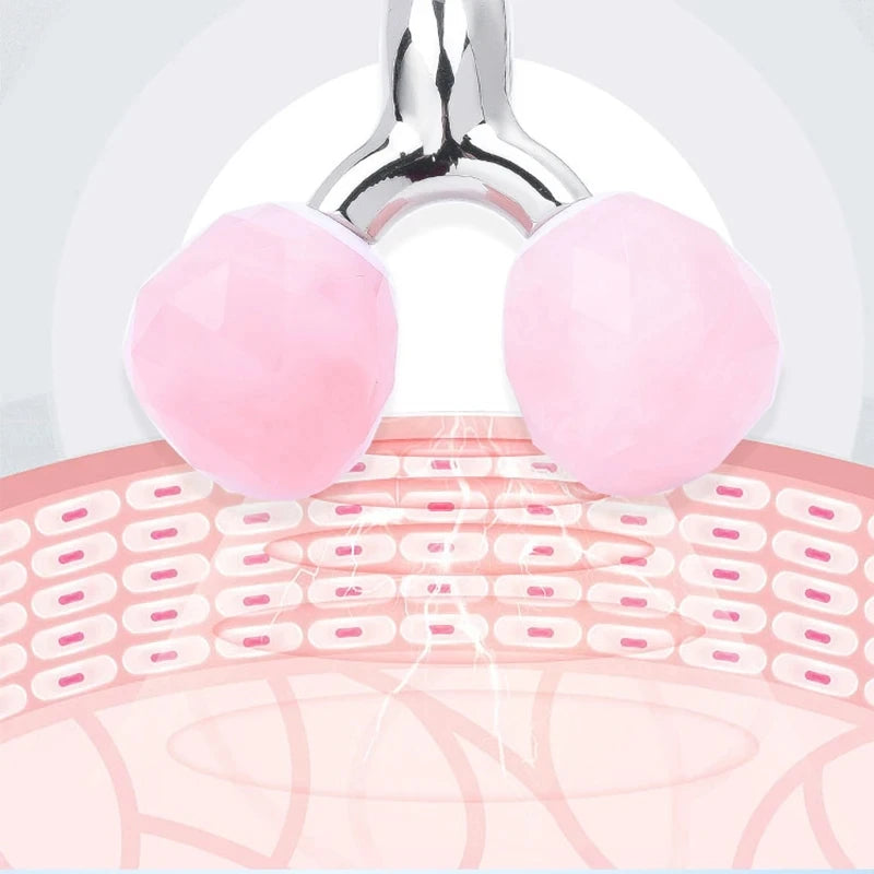 3D Rose Quartz Face Roller