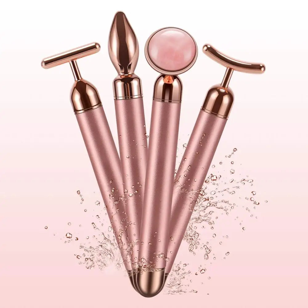 Rose Quartz V-Shaped Roller