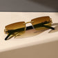1/2 PCS Fashionable Trendy Frameless Rectangular Personalized Sunglasses For Daily Life