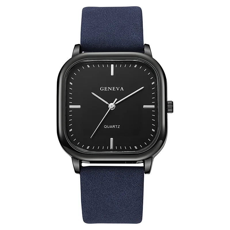Minimalist Square Dial Men Watch Casual Fashion Leather Strap Quartz Wristwatch Man Clock Reloj Hombre Montre Homme