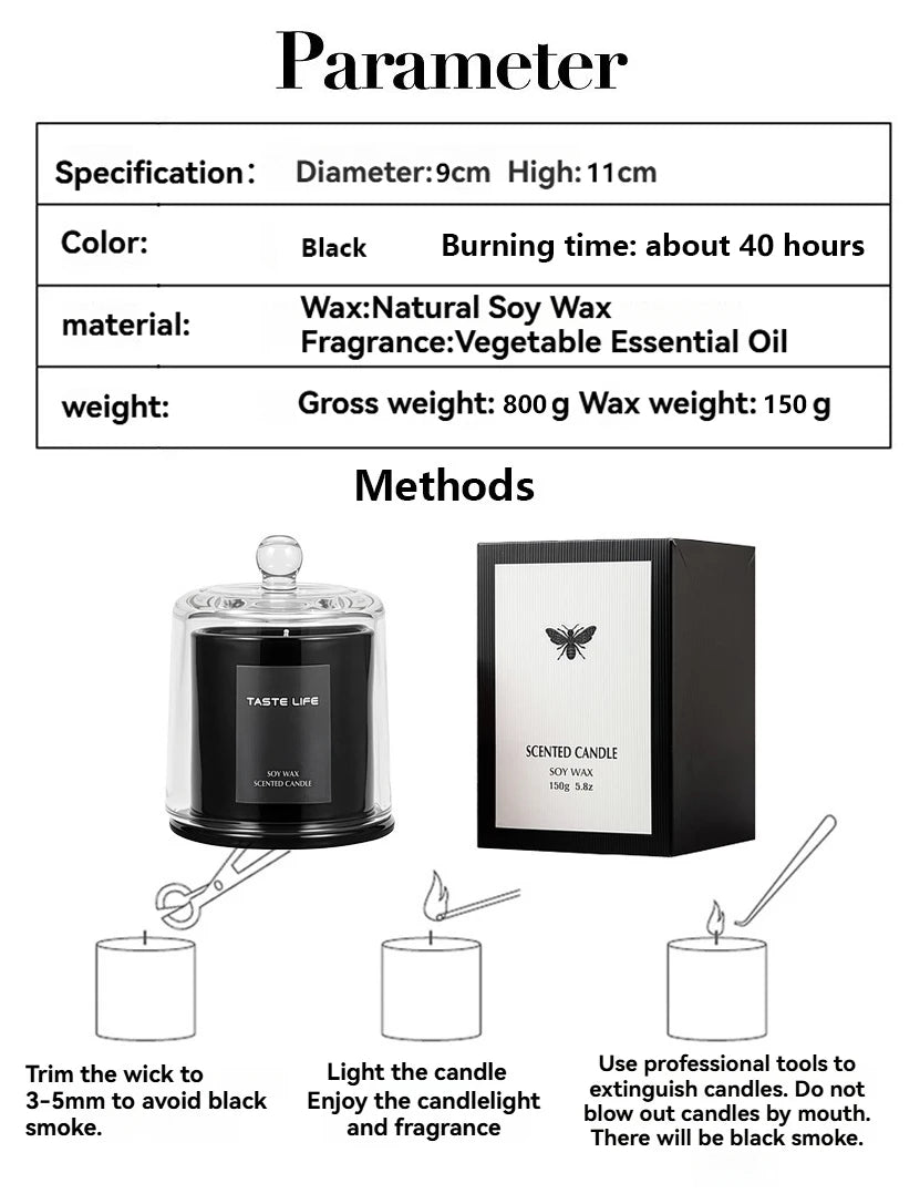 Candle Under Glass Cloche