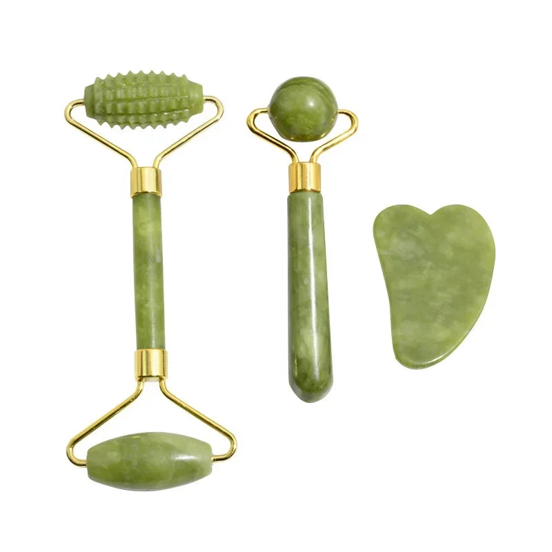 Gua Sha + Jade Roller Set