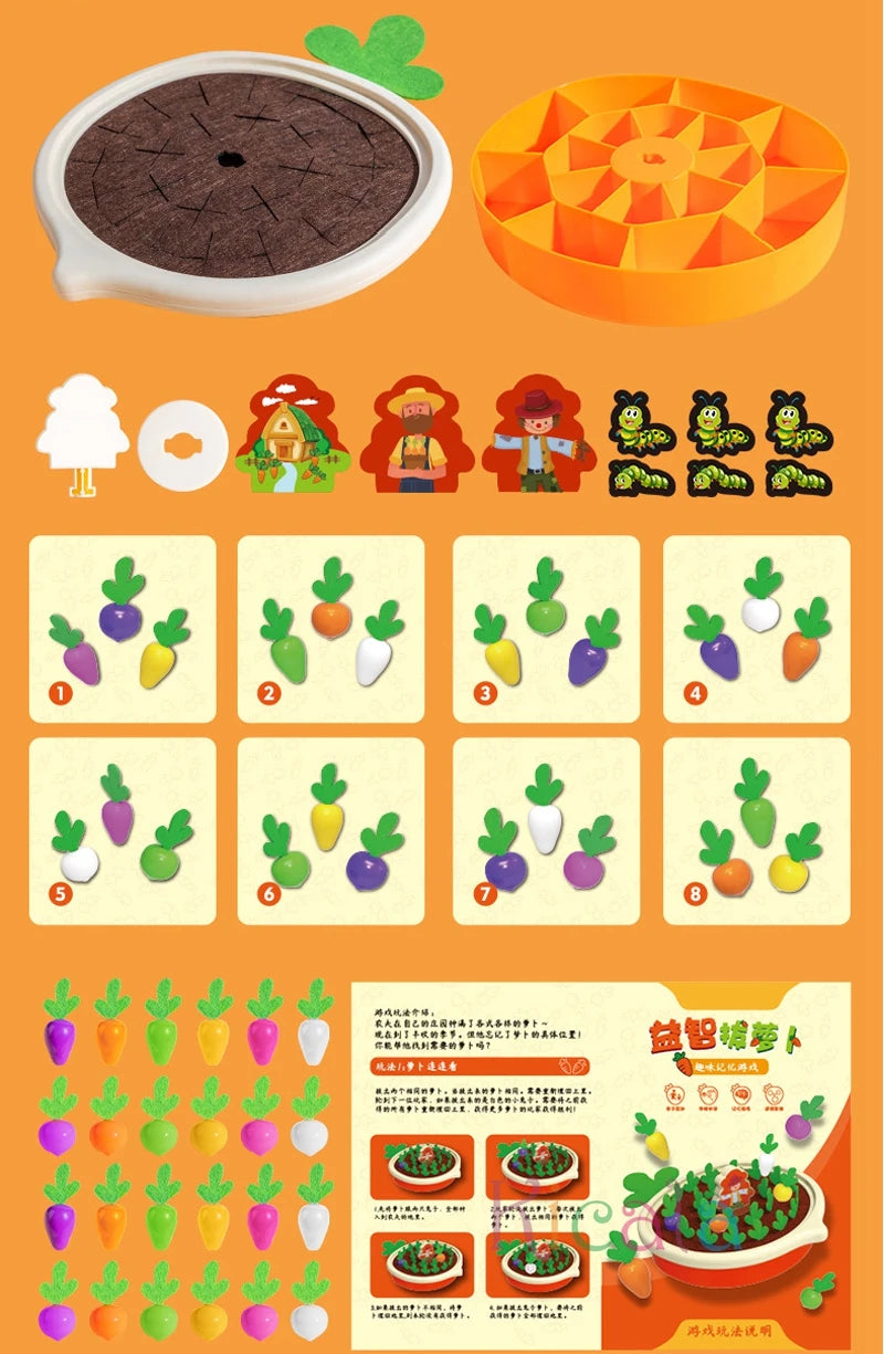 Pull-Carrot Toy Set