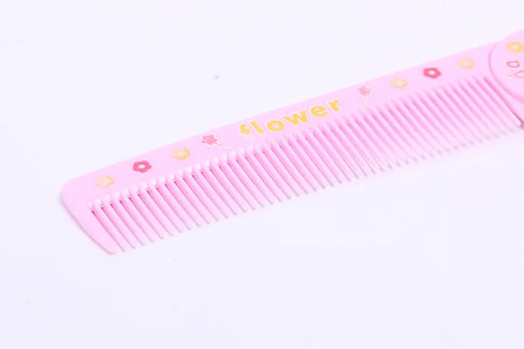 Baby Hair Care Brushes Anti-frizz Hairdressing Supplies Cute Cartoon Plastic Folding Portable Pointed Tail Comb for Kids Girls