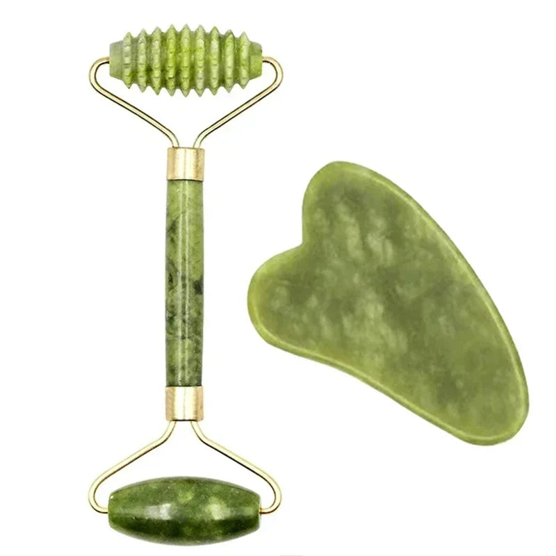 Gua Sha + Jade Roller Set