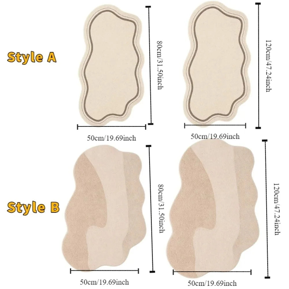 Cream Bedside Floor Mat