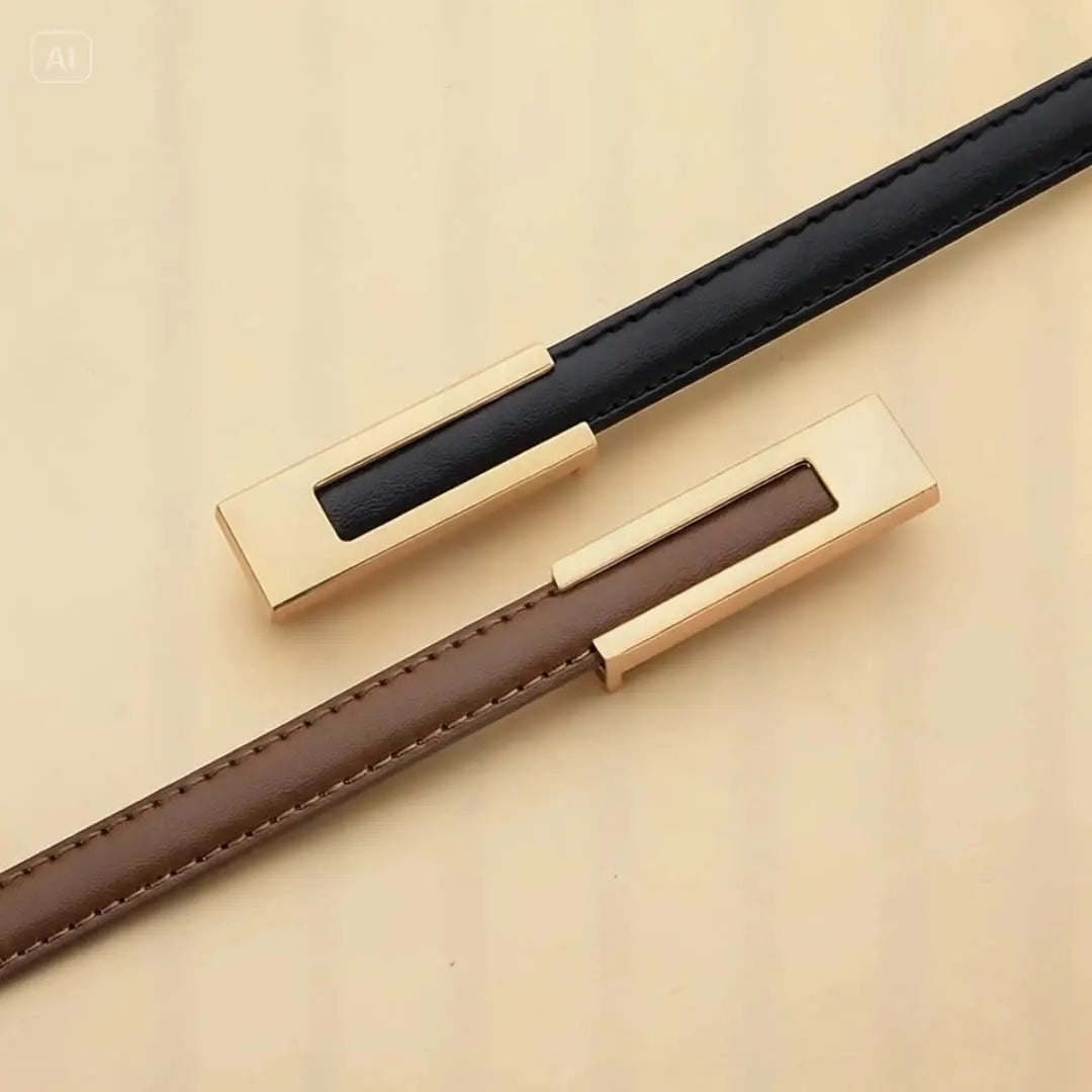 Luxury Brand Leather Belt for Women Designer Alloy Buckle Waist Strap Female Jeans Trouser Dress Waistband