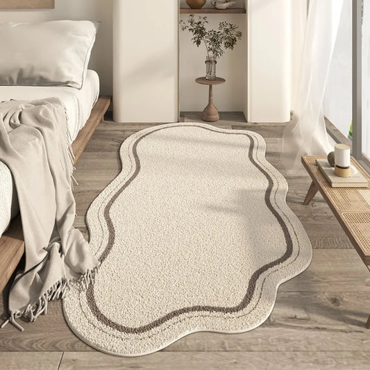 Cream Bedside Floor Mat