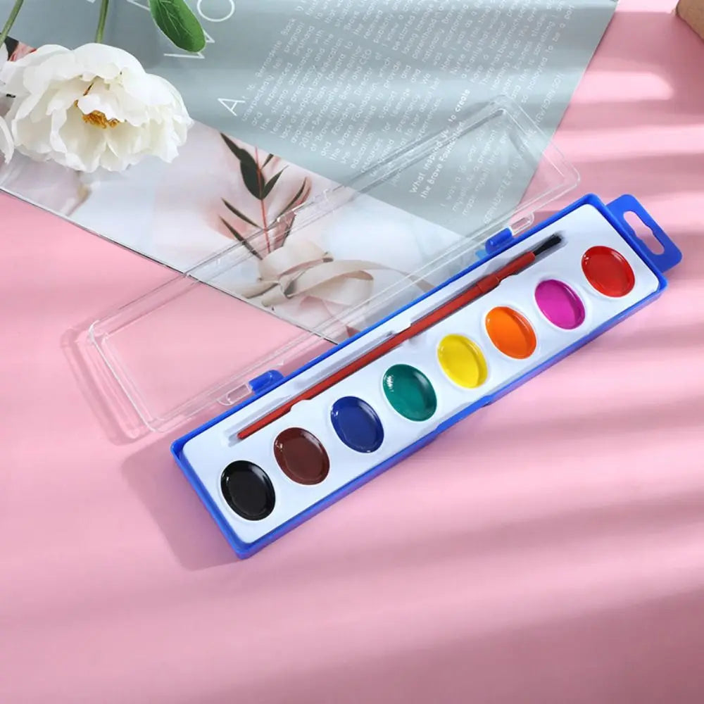 Watercolor Paint Set Washable Watercolor Paint Palette With Water Brush Pen for Party Favor Valentines Day Gifts