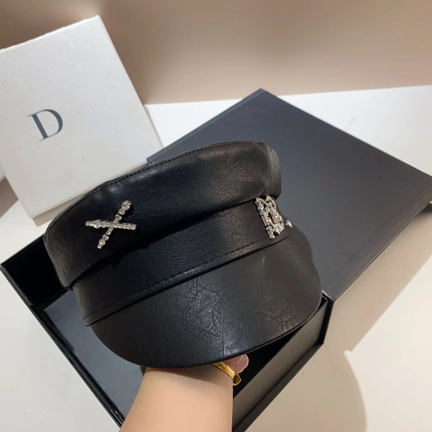 Women’s Newsboy Cap Black