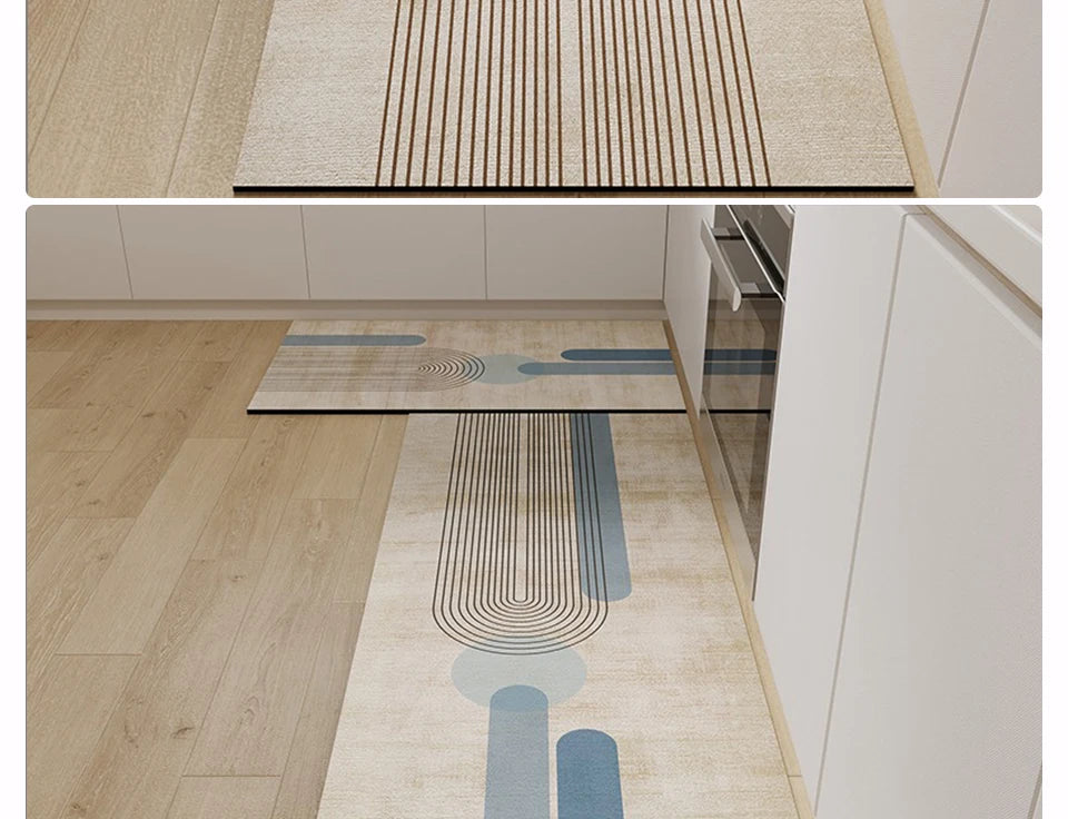 Carpet for Kitchen Floor Mat Pvc Waterproof Anti-slip Area Rug Home Decoration Long Foot Mats  Alfombra Cocina 주방 카펫 Ковер