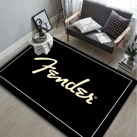 Fender Guitar Carpet for Living Room Decoration Large Area Comfortable Resistant To Dirt Non-slip Rug Flannel Bedroom Floor Mat
