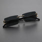 1/2 PCS Fashionable Trendy Frameless Rectangular Personalized Sunglasses For Daily Life