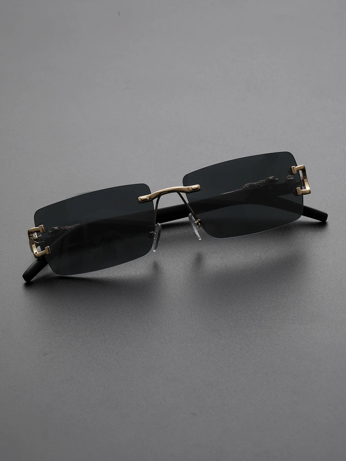 1/2 PCS Fashionable Trendy Frameless Rectangular Personalized Sunglasses For Daily Life