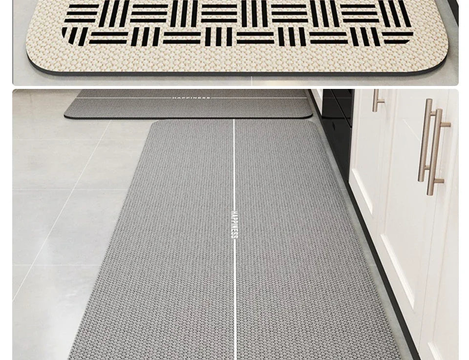 Carpet for Kitchen Floor Mat Absorbent Rug Soft Diatom Mud Anti-slip Foot Mats Home Decoration Non-slip Area Rugs 주방 카펫