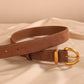 Luxurious leather belt for women, vintage style 2.8 width suitable for jeans and skirts