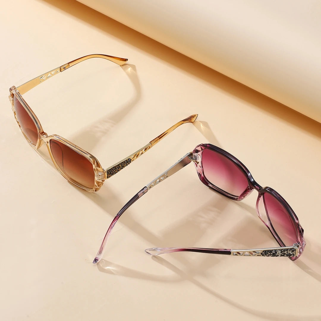 New Ladies' Sunglasses with High Sense and Diamond-encrusted Sunglasses Protect against Ultraviolet Rays in Summer.