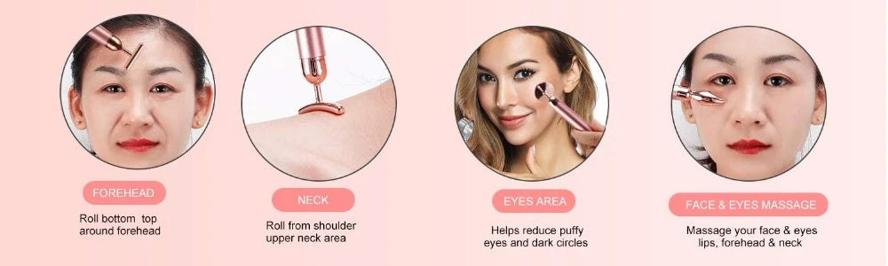 Rose Quartz V-Shaped Roller