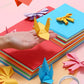 100pcs 10 Color Origami Square Paper Double Sided Folding Lucky Wish Paper Crane Craft DIY Colorful Scrapbooking