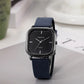 Minimalist Square Dial Men Watch Casual Fashion Leather Strap Quartz Wristwatch Man Clock Reloj Hombre Montre Homme