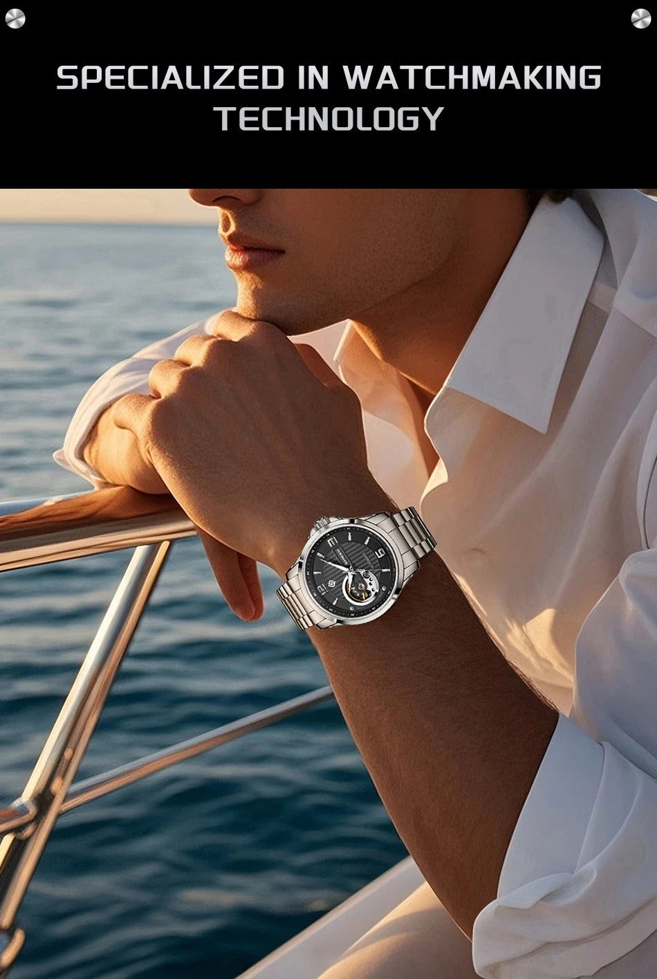 BANGWEI 2025 New Fashion Mechanical Watches Men LIGE Luxury Automatic Mens Watch 30M Waterproof Luminous Wristwatch Reloj Hombre