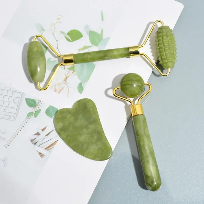 Gua Sha + Jade Roller Set