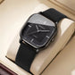 Minimalist Square Dial Men Watch Casual Fashion Leather Strap Quartz Wristwatch Man Clock Reloj Hombre Montre Homme