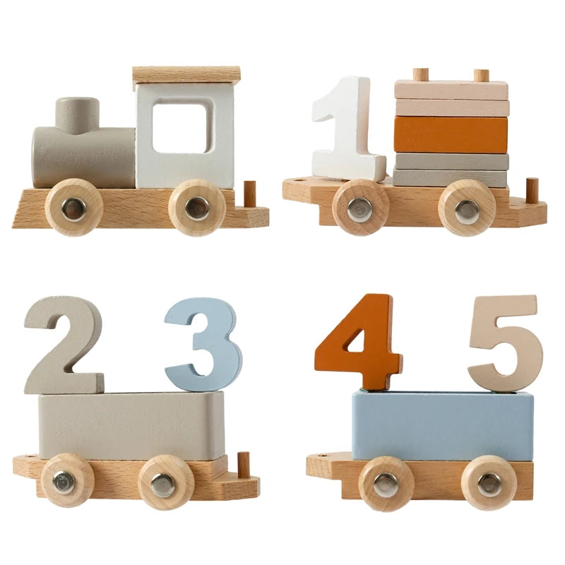 Wooden Number Train Montessori