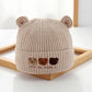 Cute Bear Beanie for Baby Warm Pullover Cap 3-15Month Newborn Woolen Knit Hat Winter Kids Crochet Bonnet Boy Girl Ear Protection