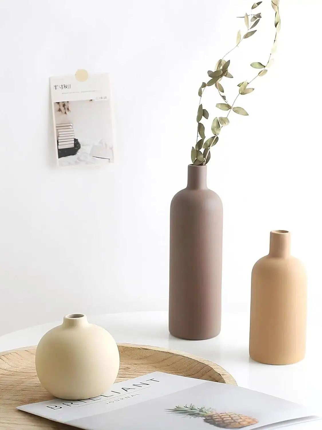 Neutral Farmhouse Vase Set