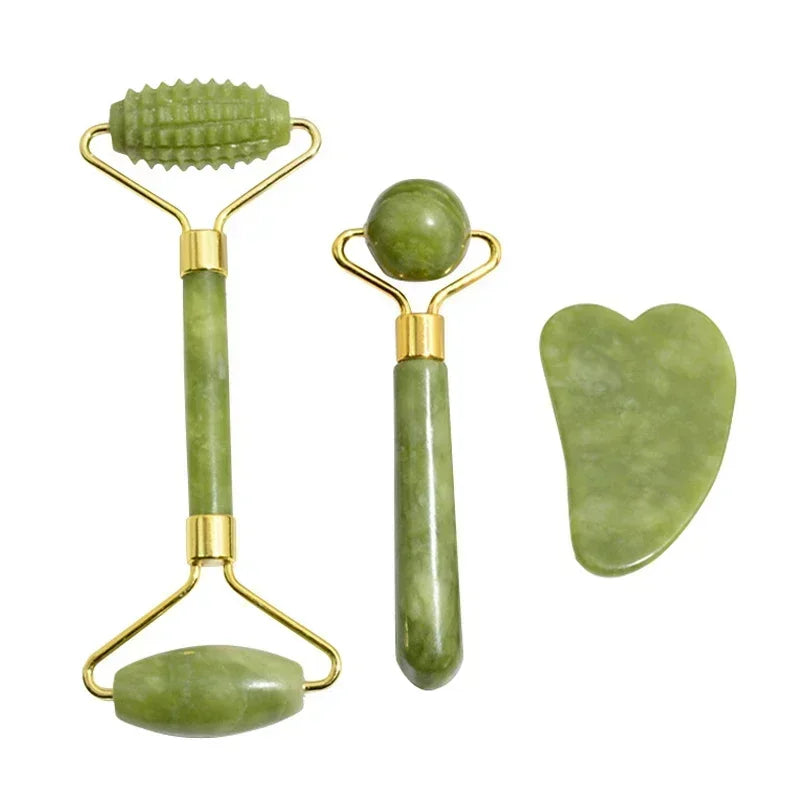 Gua Sha + Jade Roller Set