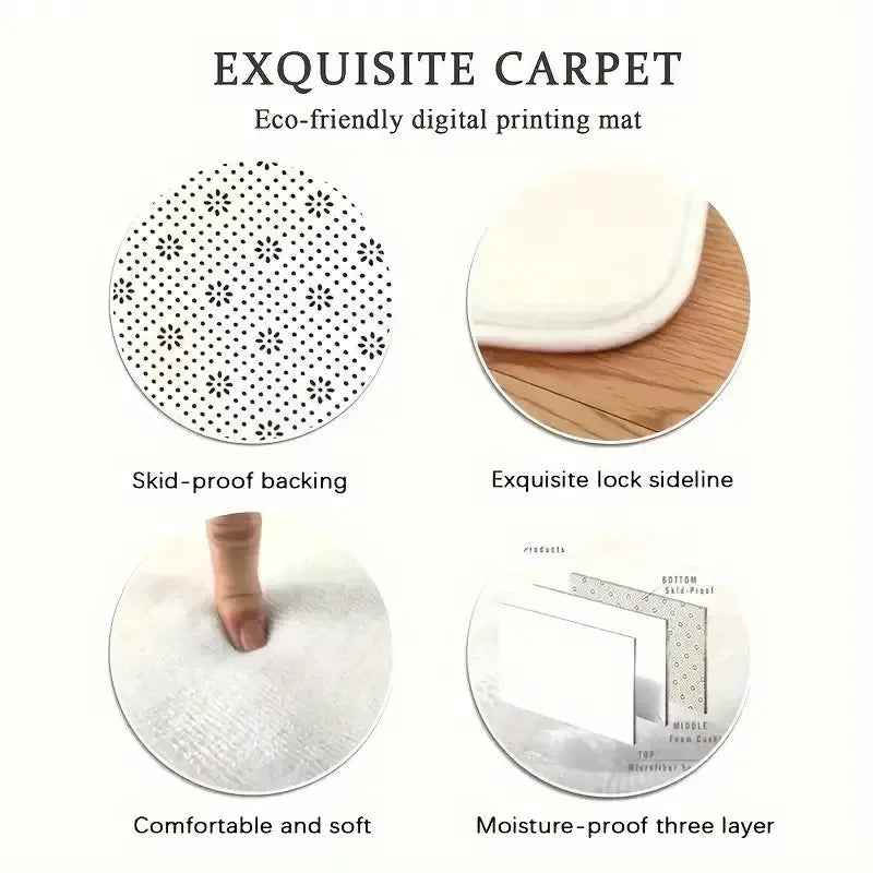 Fender Guitar Carpet for Living Room Decoration Large Area Comfortable Resistant To Dirt Non-slip Rug Flannel Bedroom Floor Mat