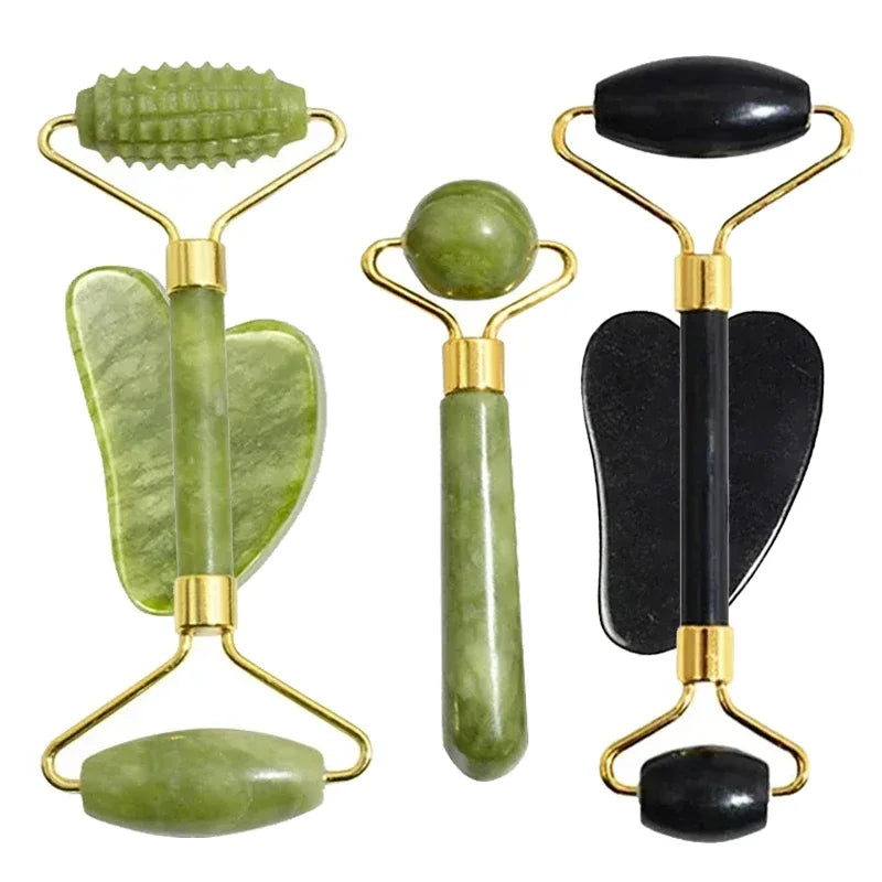 Gua Sha + Jade Roller Set