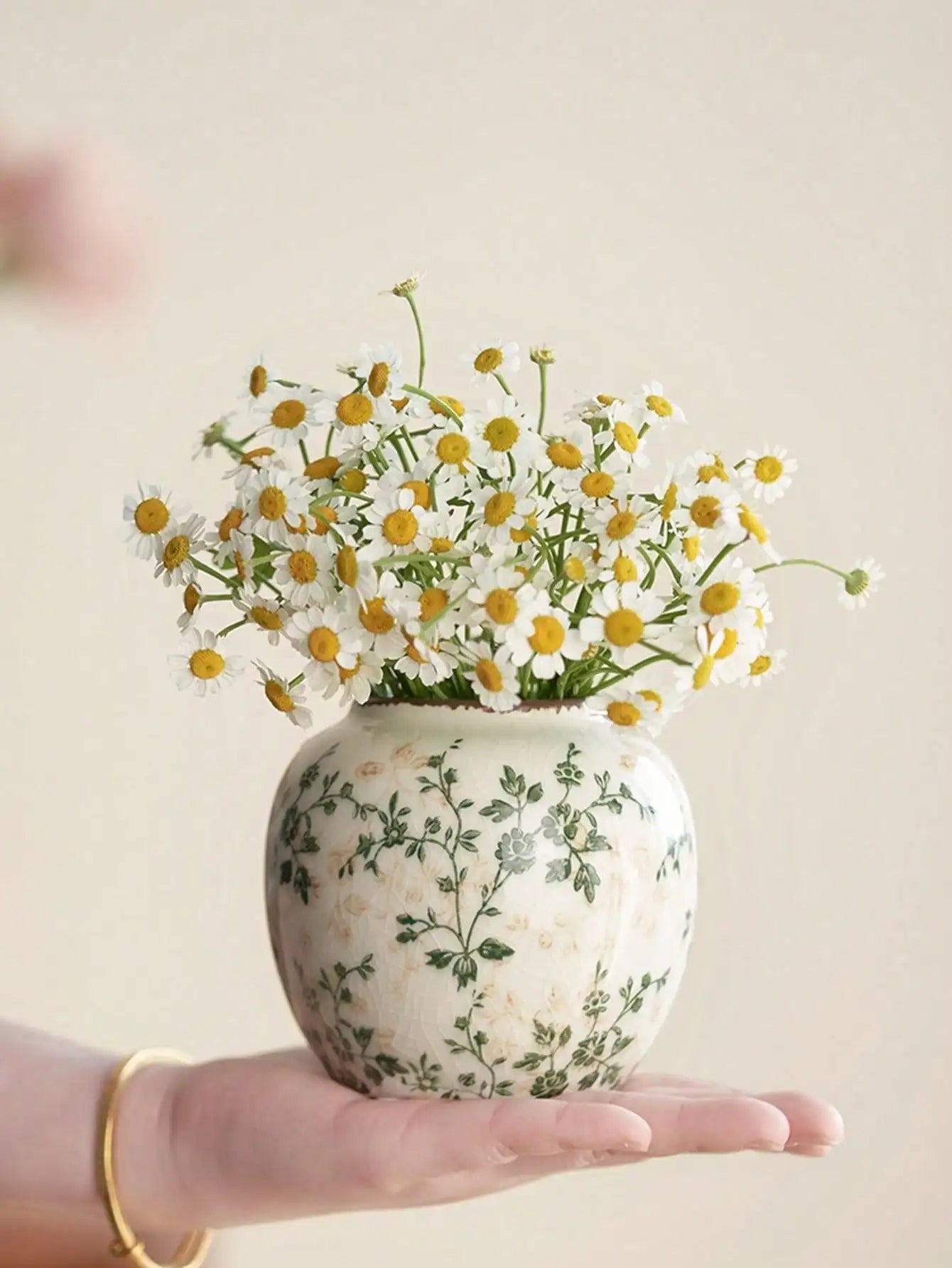 Ice-Crackle Table Vase