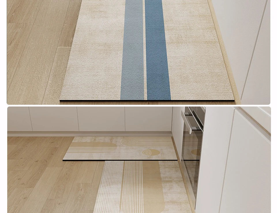 Carpet for Kitchen Floor Mat Pvc Waterproof Anti-slip Area Rug Home Decoration Long Foot Mats  Alfombra Cocina 주방 카펫 Ковер